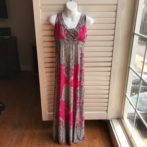 Host Pick: EUC Inc Petite Pink White Black Maxi Dress